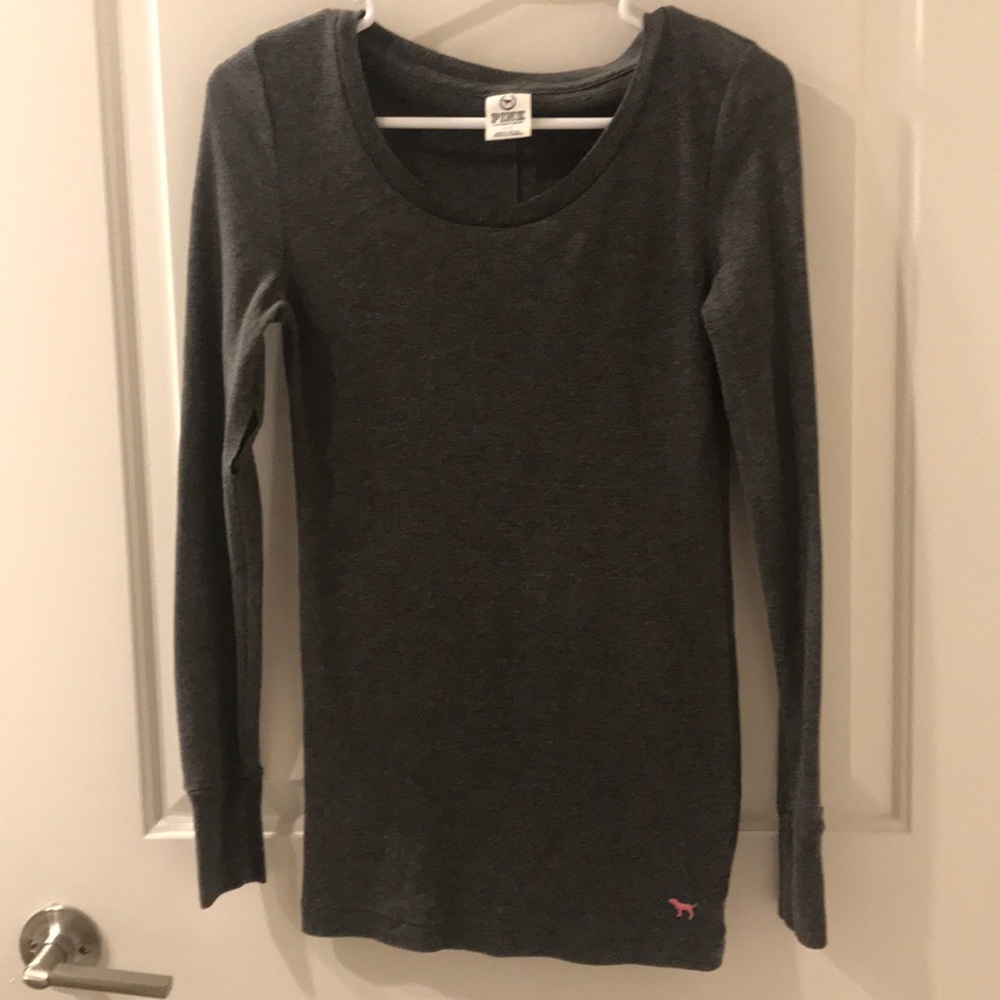 VS pink long sleeve thermal tee